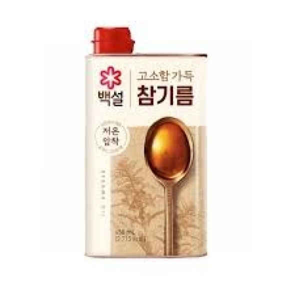 CJ)고소한참기름캔450ml