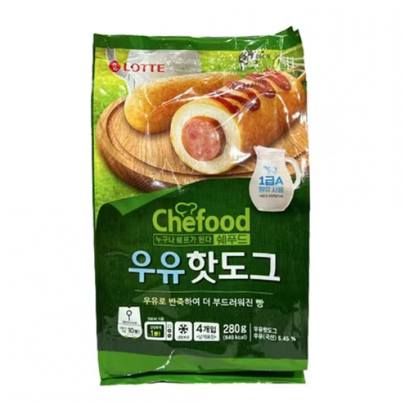 롯데)우유핫도그280g